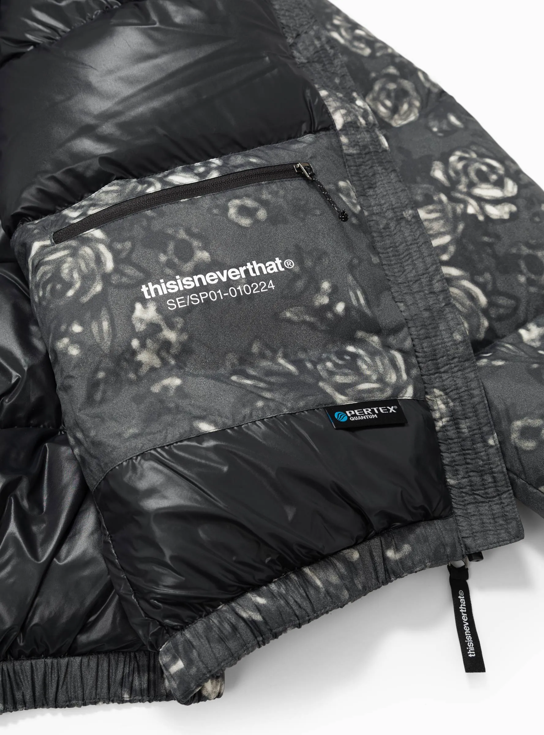 PERTEX T Down Jacket Black Floral