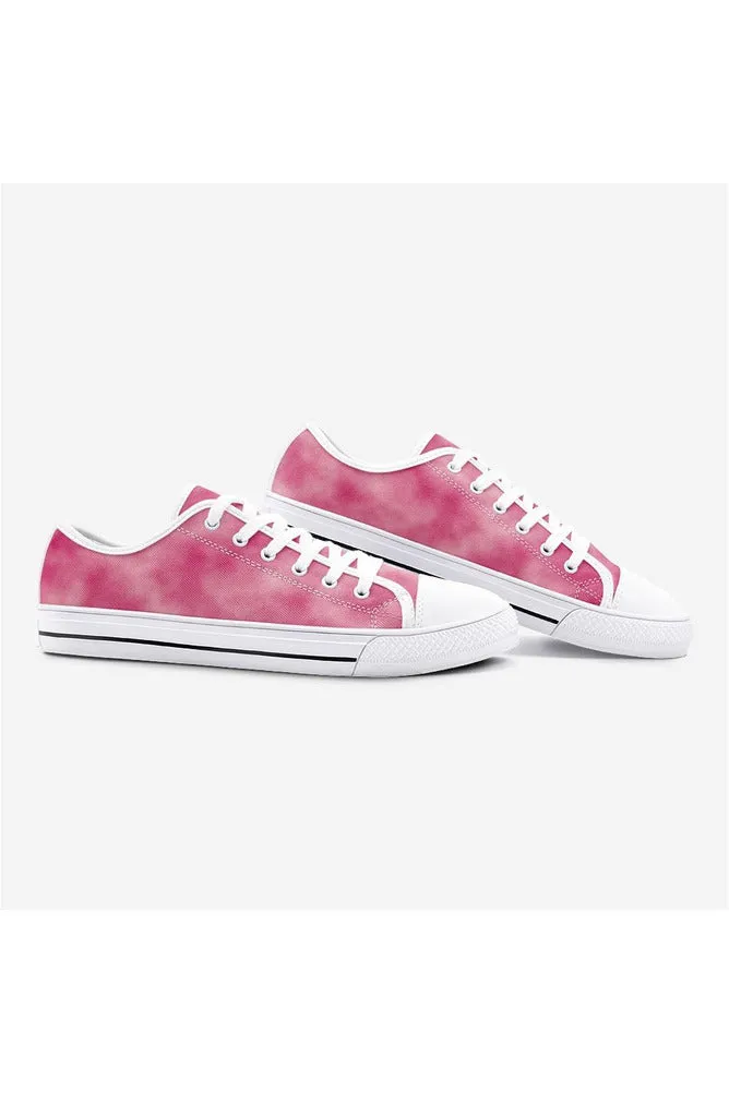 Pink Cotton Candy Unisex Low Top Canvas Shoes