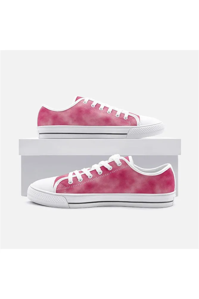 Pink Cotton Candy Unisex Low Top Canvas Shoes