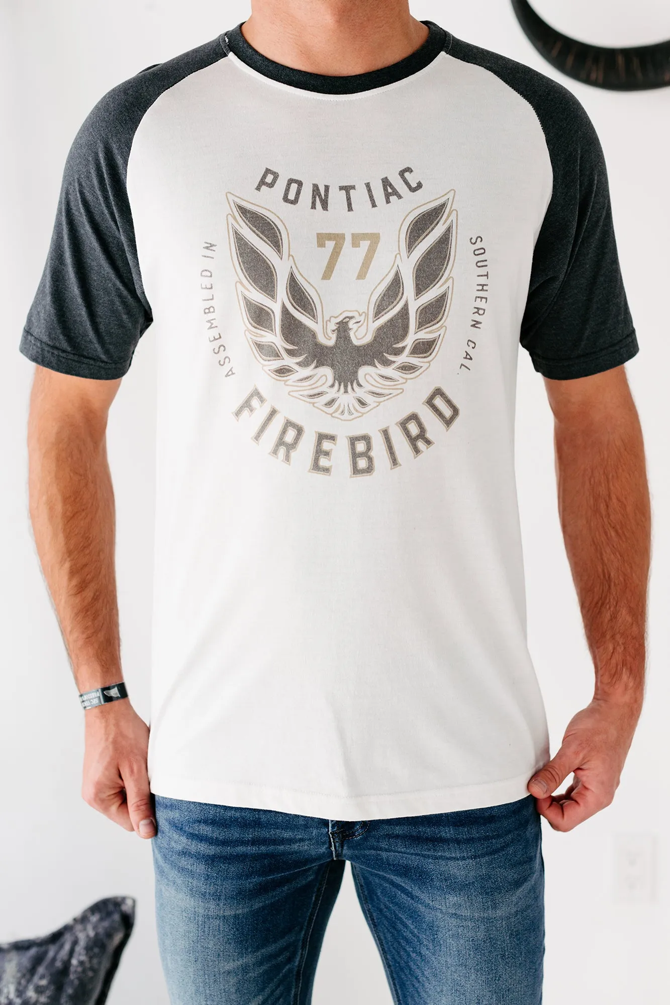 "Firebird" Mens Graphic Tee (Dove White/Black)