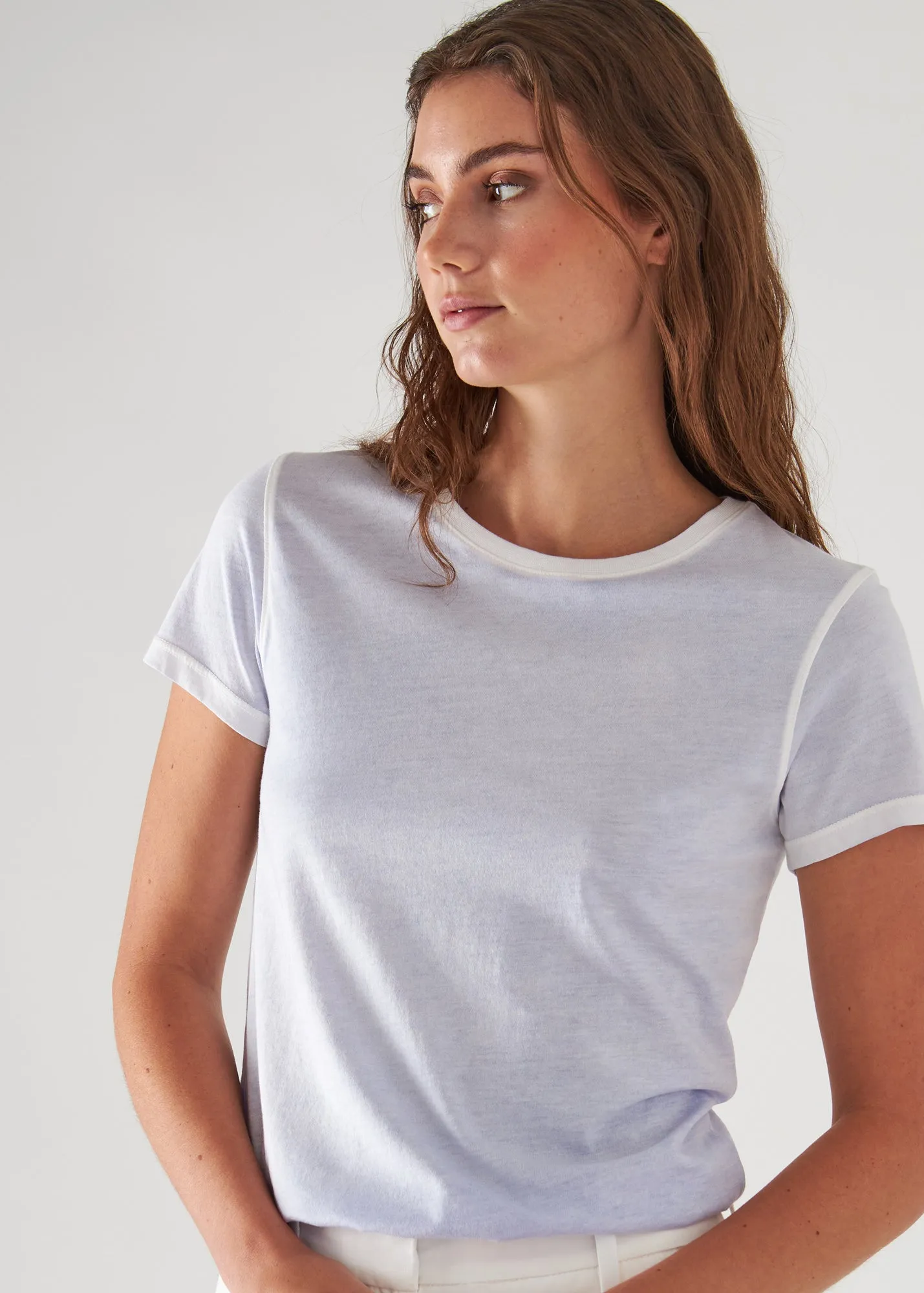 REVERSE SPRAY LIGHTWEIGHT PIMA COTTON T-SHIRT