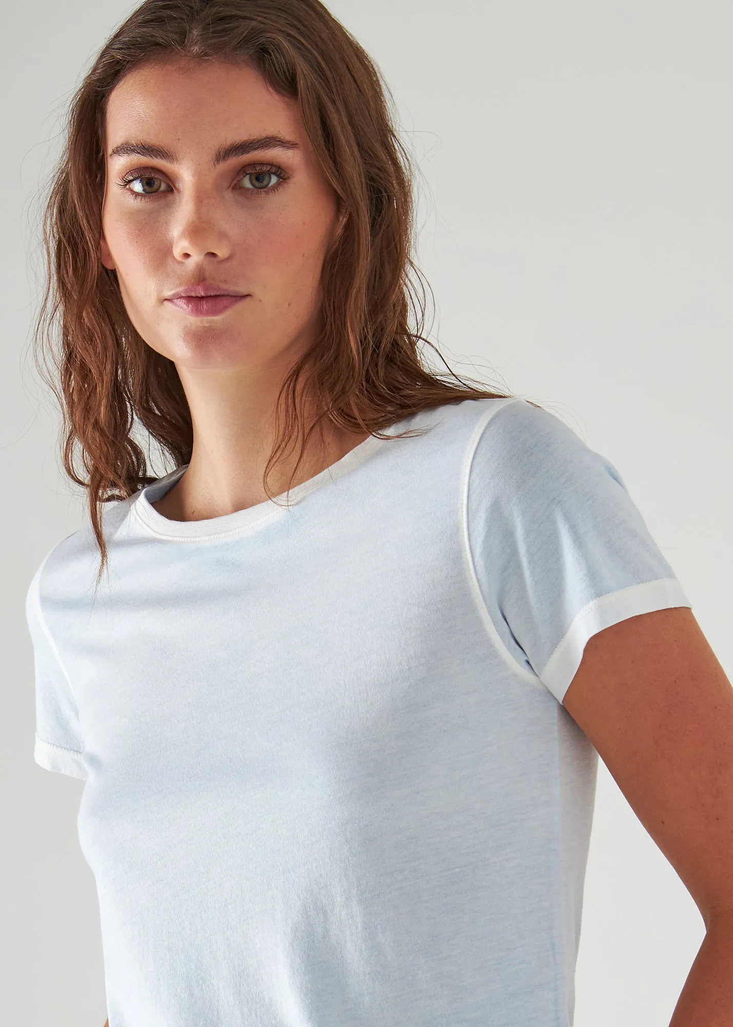 REVERSE SPRAY LIGHTWEIGHT PIMA COTTON T-SHIRT