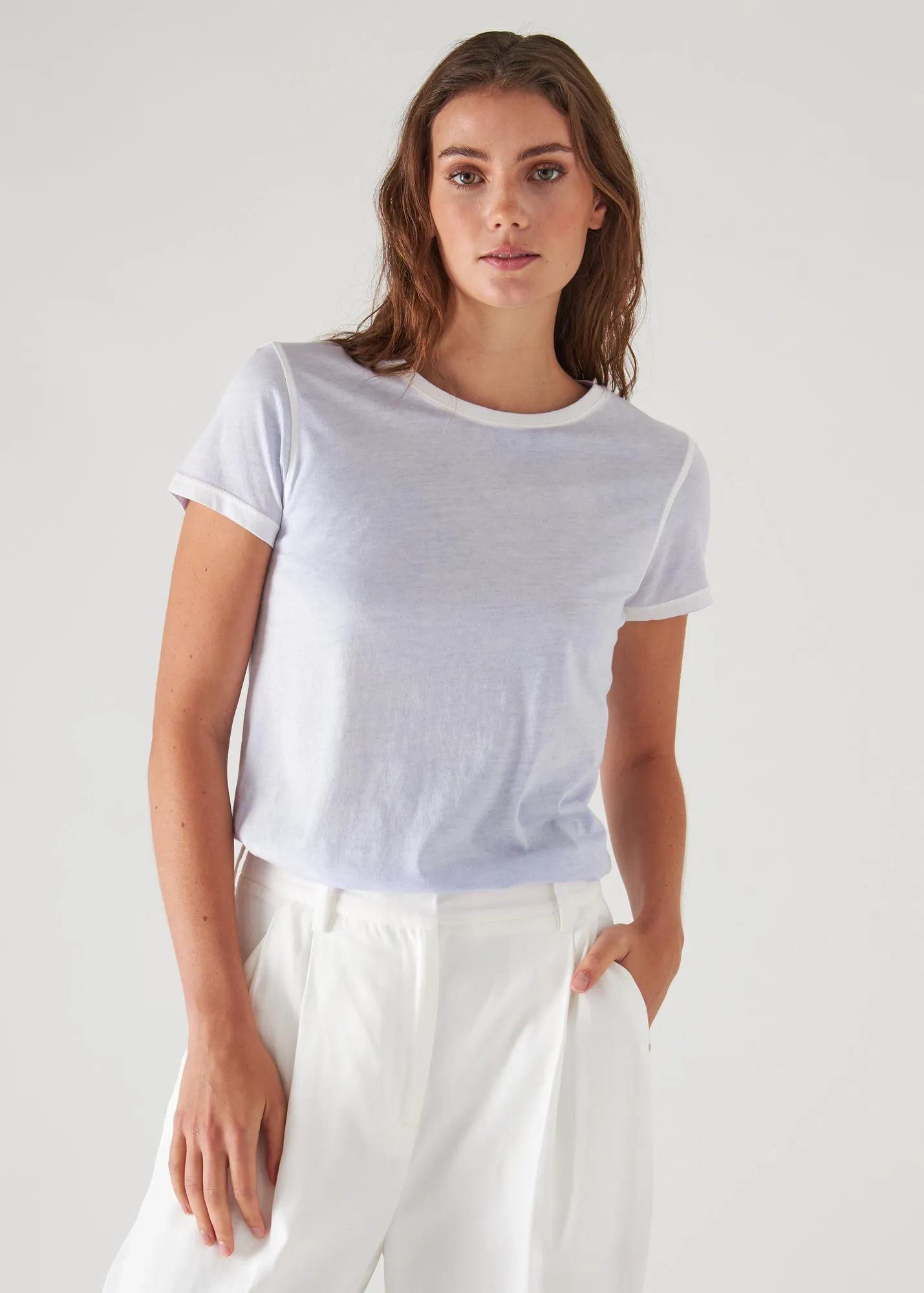 REVERSE SPRAY LIGHTWEIGHT PIMA COTTON T-SHIRT