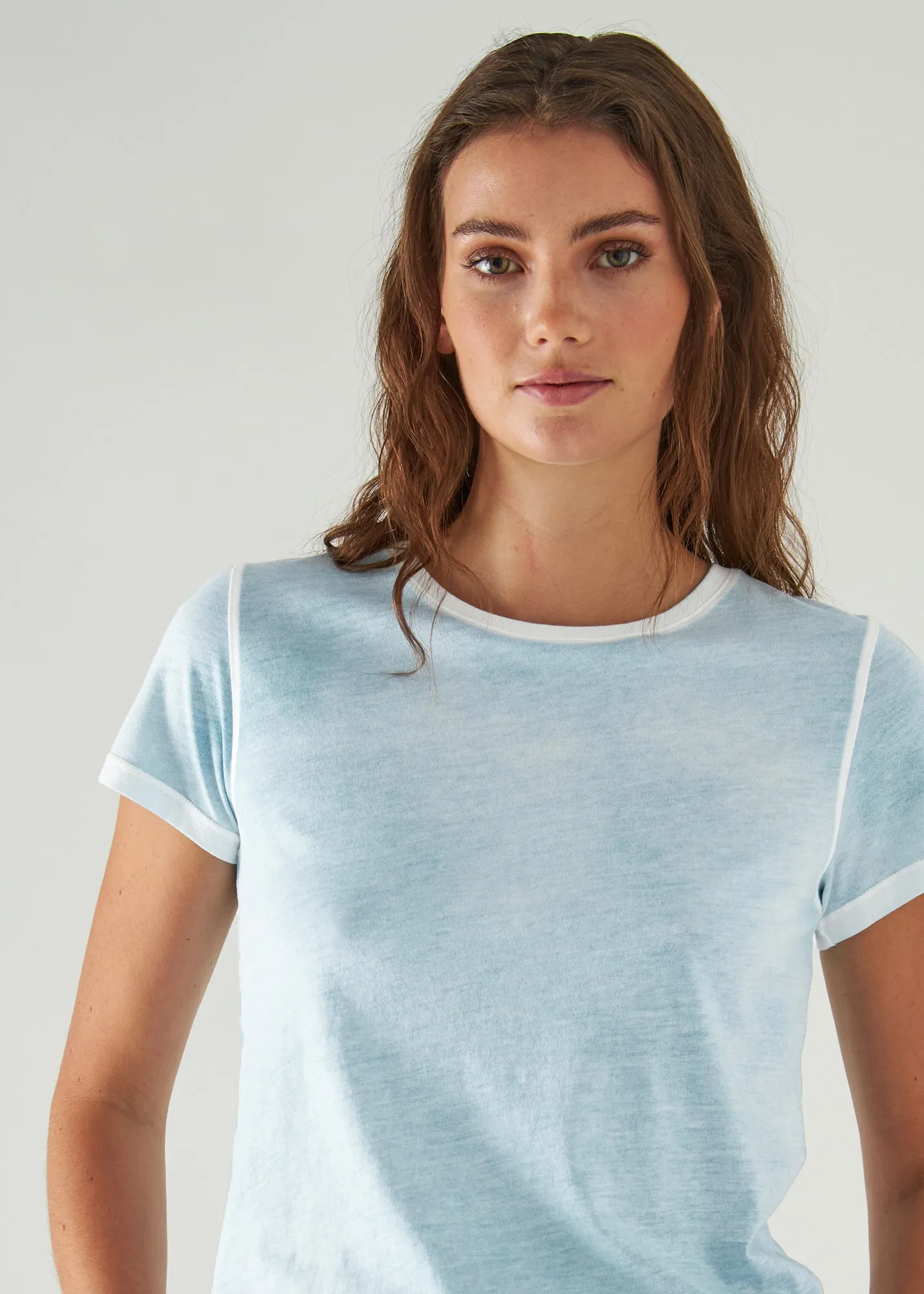 REVERSE SPRAY LIGHTWEIGHT PIMA COTTON T-SHIRT