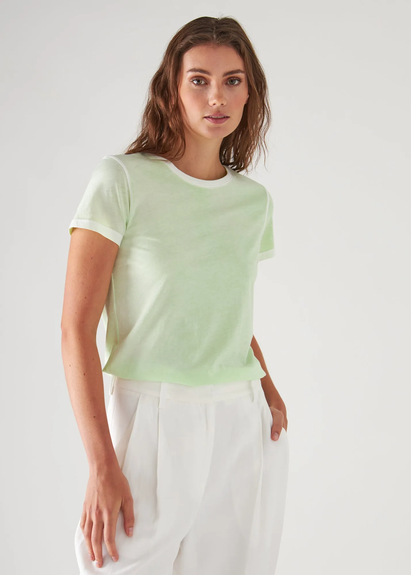 REVERSE SPRAY LIGHTWEIGHT PIMA COTTON T-SHIRT