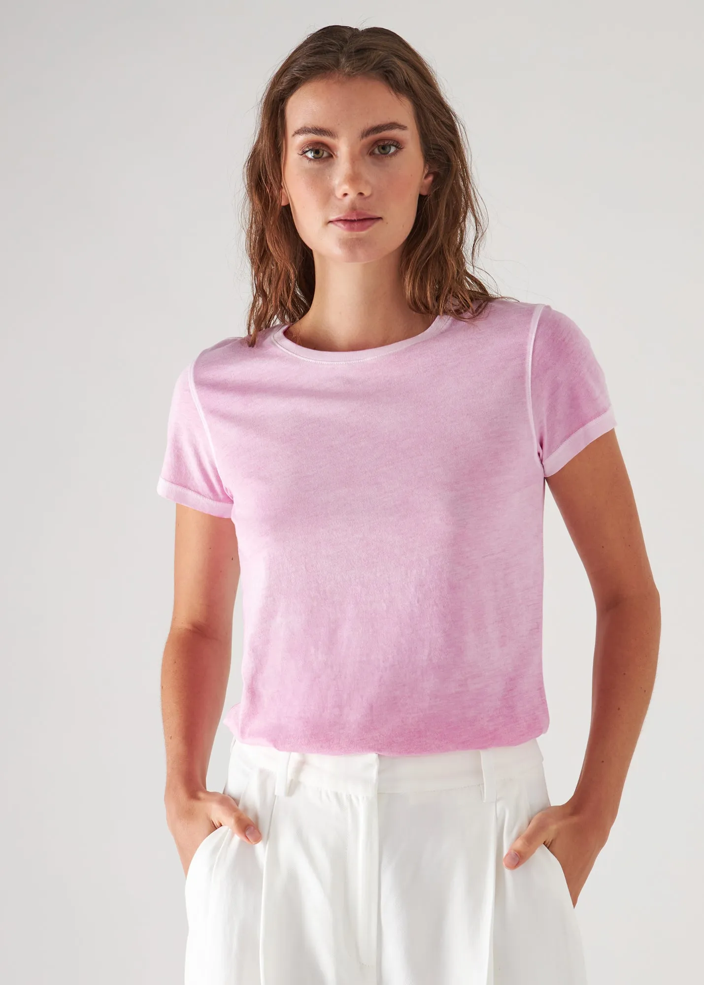 REVERSE SPRAY LIGHTWEIGHT PIMA COTTON T-SHIRT