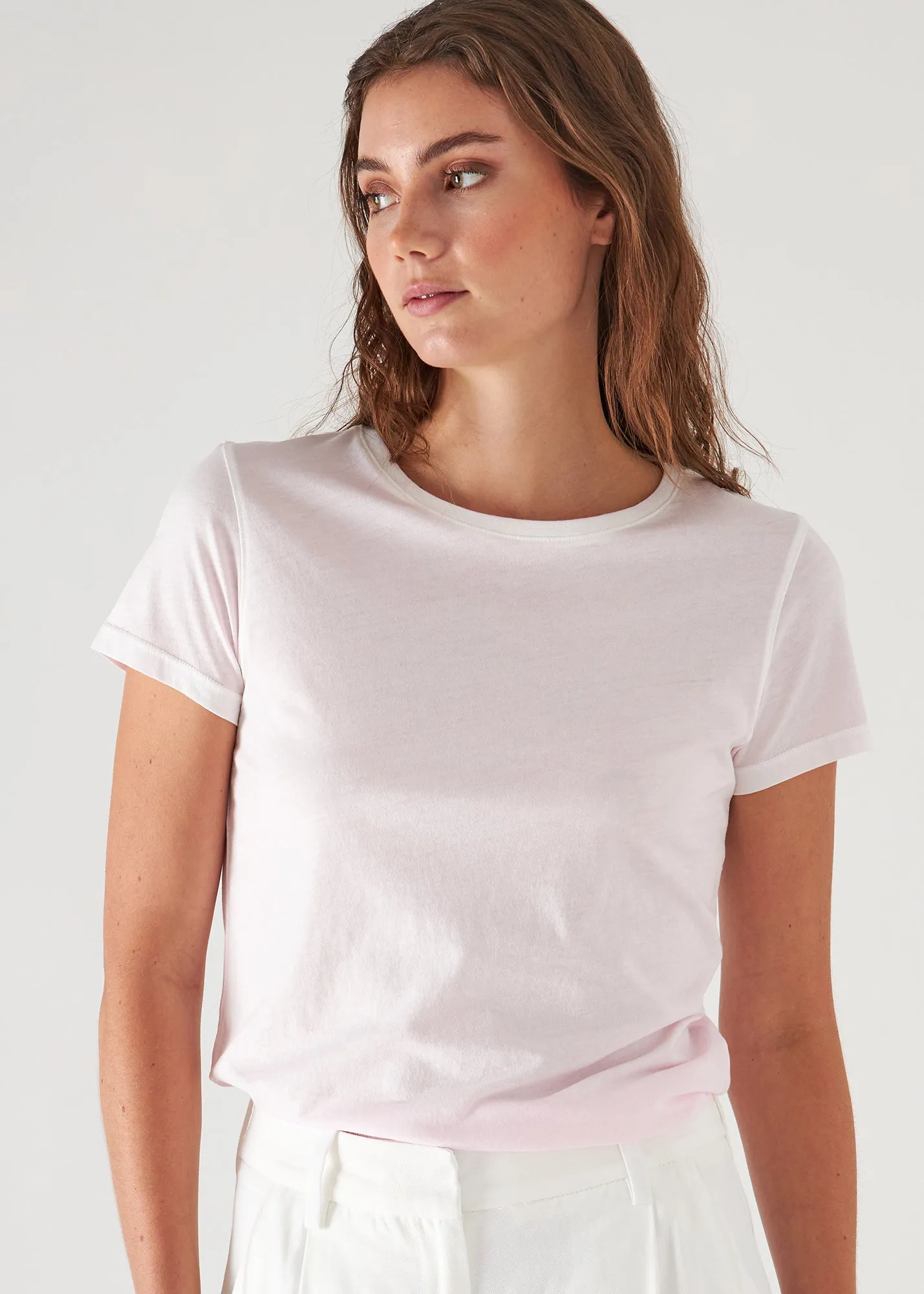 REVERSE SPRAY LIGHTWEIGHT PIMA COTTON T-SHIRT