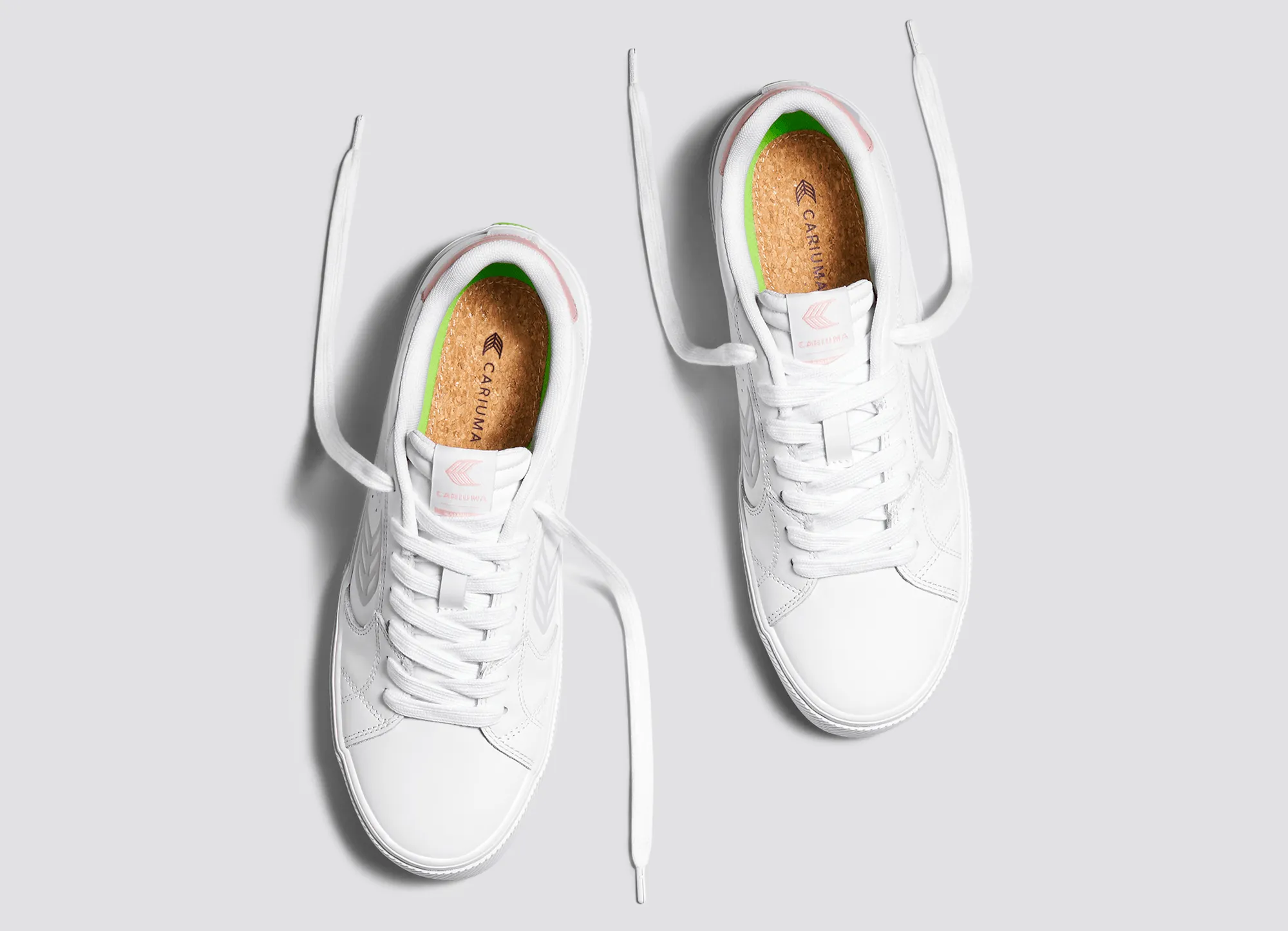 SALVAS White Leather Ice Logo Rose Sneaker Men