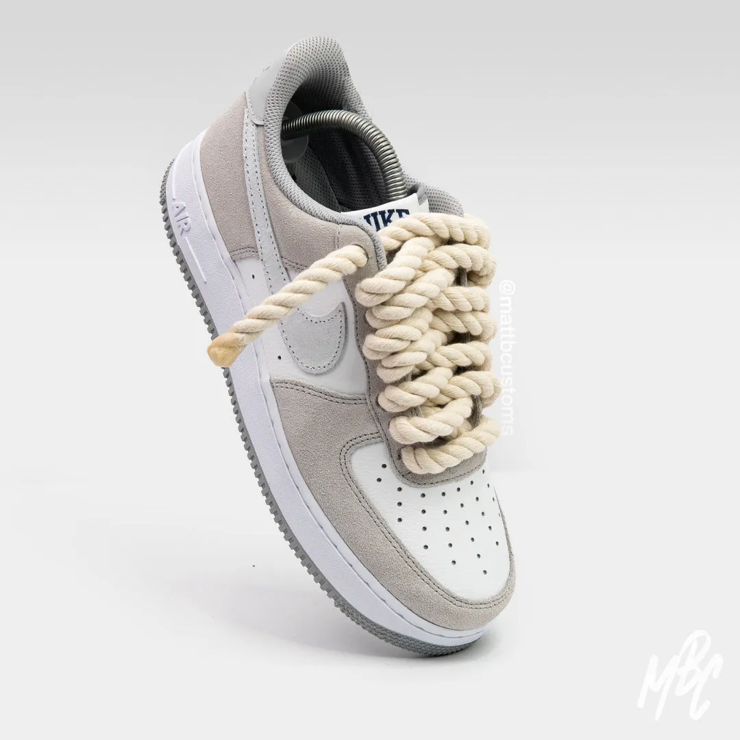 Sand Stone Thicc Lace - Air Force 1 Custom | UK 8