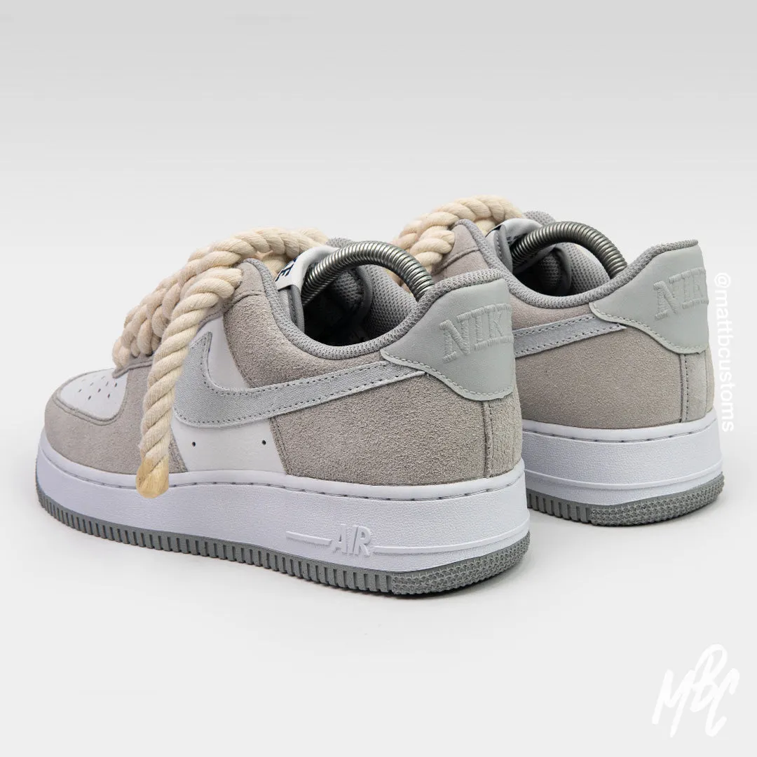 Sand Stone Thicc Lace - Air Force 1 Custom | UK 8