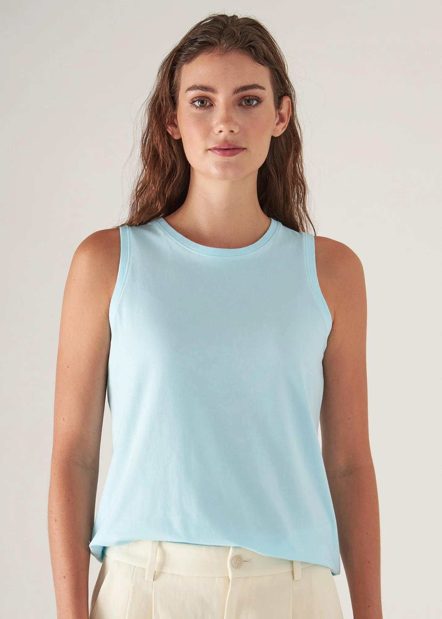 SUBLIME REACTIVE PIMA COTTON STRETCH BOYFRIEND TANK