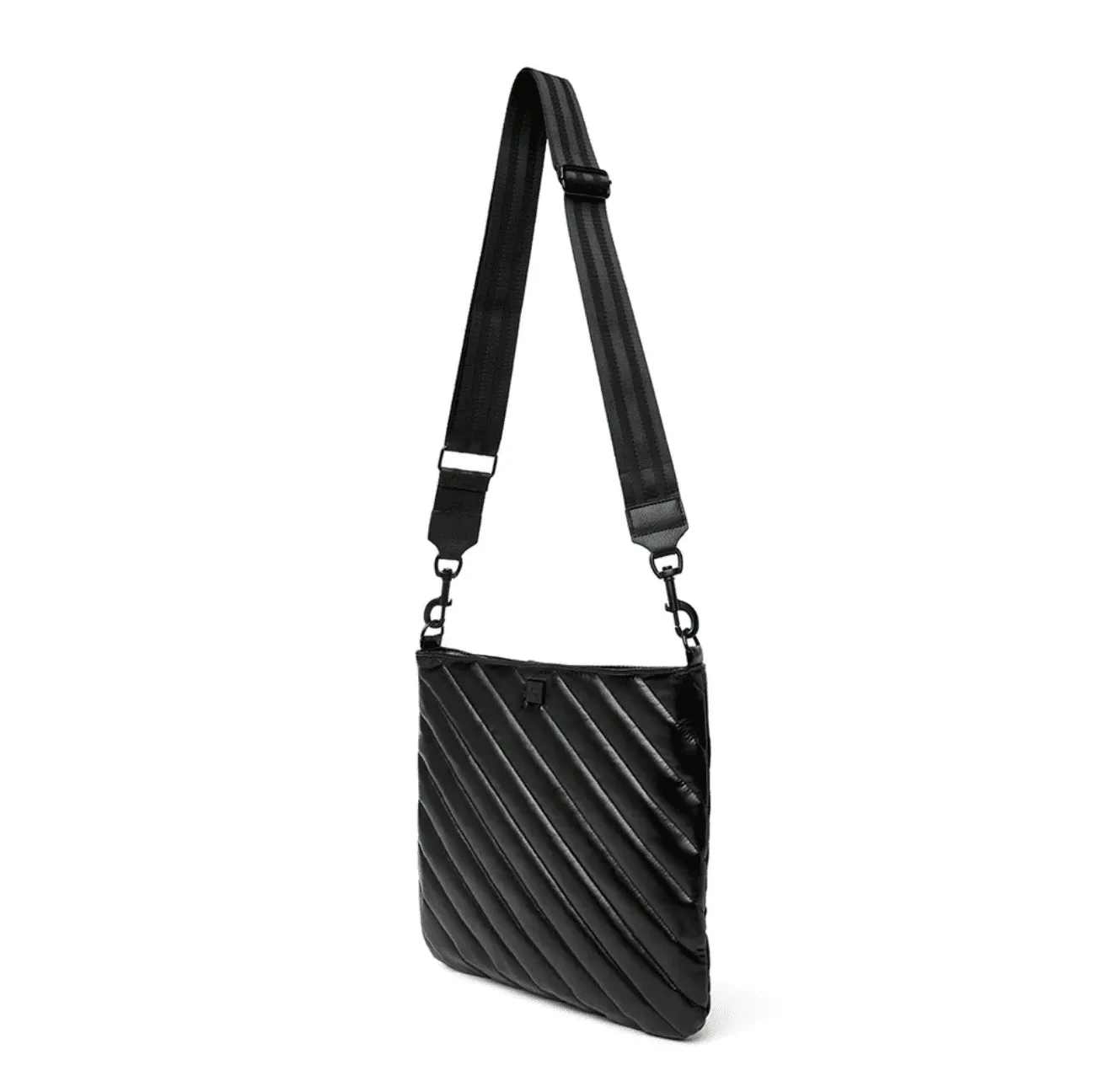 Think Royln Messenger Crossbody Handbag in Pearl Black